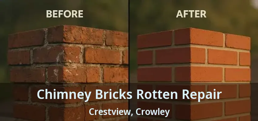 Chimney Bricks Rotten Repair Crestview, Crowley - TX