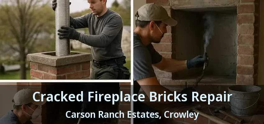 Cracked Fireplace Bricks Repair Carson Ranch Estates, Crowley - TX