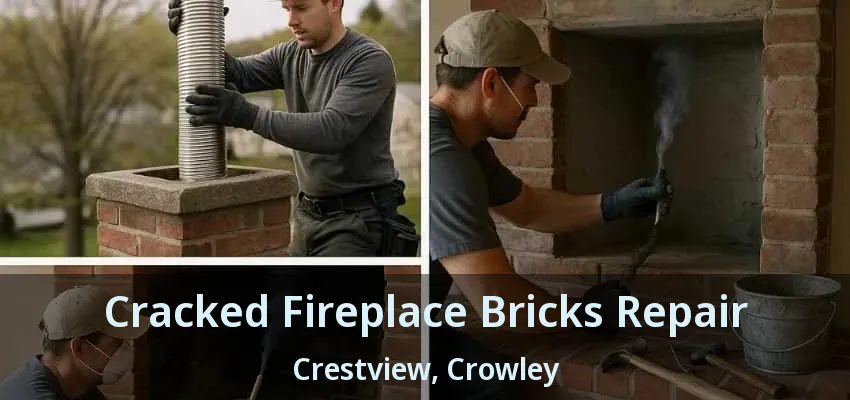 Cracked Fireplace Bricks Repair Crestview, Crowley - TX