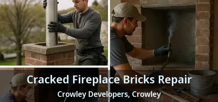Cracked Fireplace Bricks Repair Crowley Developers, Crowley - TX