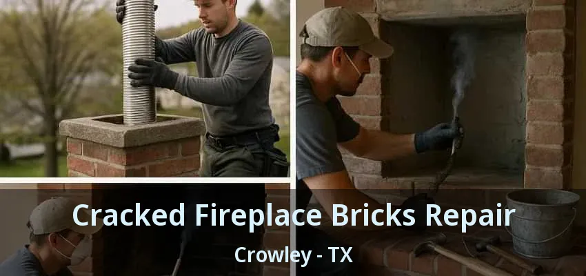 Cracked Fireplace Bricks Repair Crowley - TX