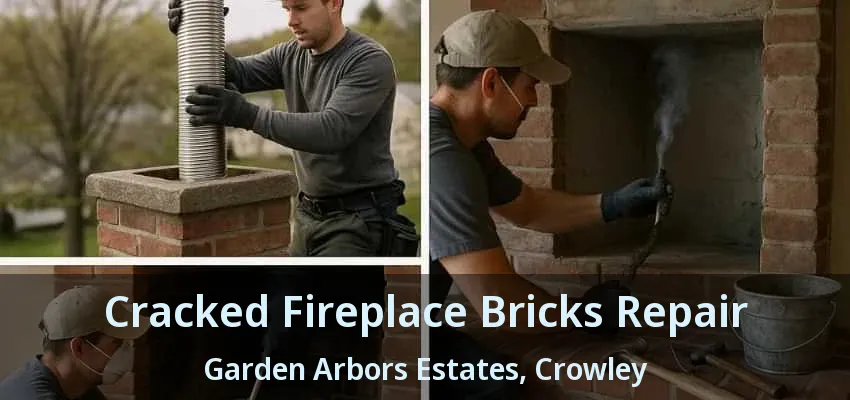 Cracked Fireplace Bricks Repair Garden Arbors Estates, Crowley - TX