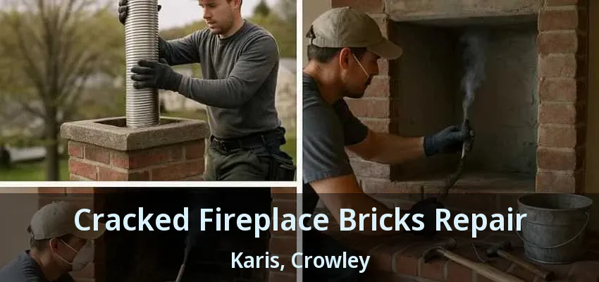 Cracked Fireplace Bricks Repair Karis, Crowley - TX
